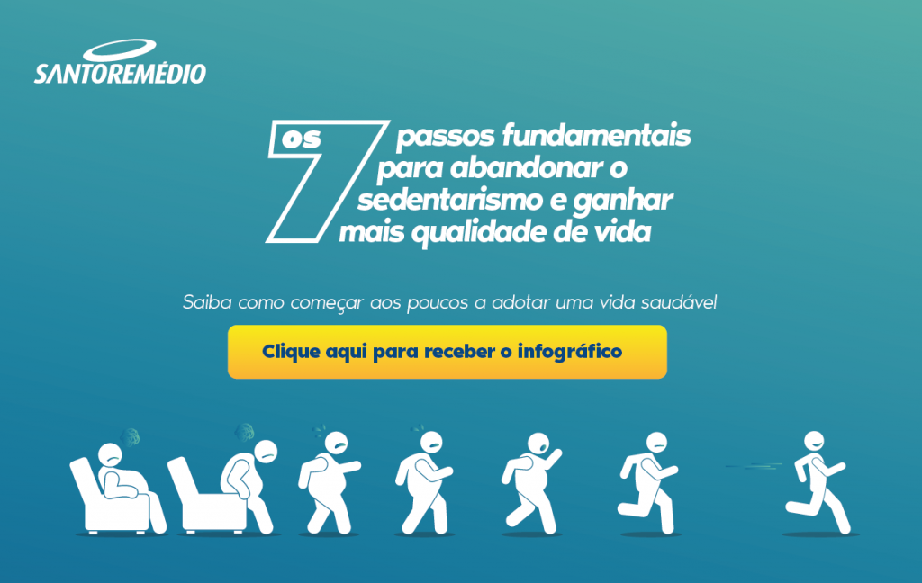 Infográfico 7 passos para abandonar o sedentarismo